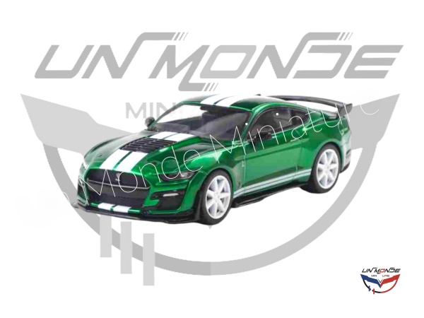 Shelby Mustang GT500 2020 Eruption Green Metallic With White Stripes