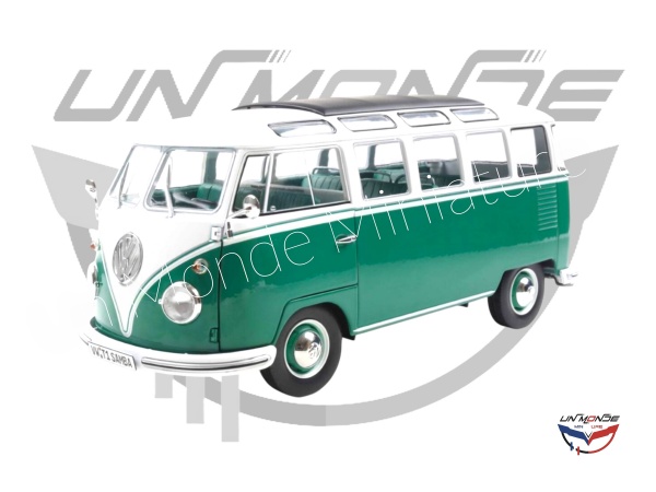Volkswagen T1 1962 Samba Green and White