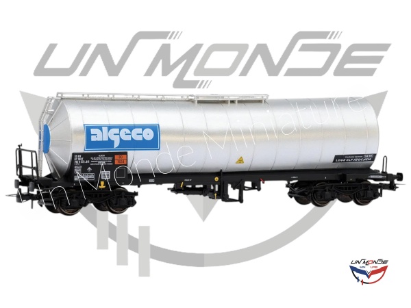 Wagon-citerne � 4 essieux Algeco livr�e chrome/argent SNCF