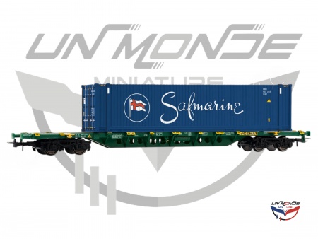 Wagon Porte-Conteneurs Sgnss Avec Conteneur de 45 pieds Safmarine CEMAT